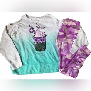 JUSTICE Girls size 14/16 P 12/14 MERMAZING SWEATER YOGA PANTS OUTFIT